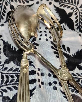 💎Set 2 pezzi vintage: cucchiaio servitore e pinza
