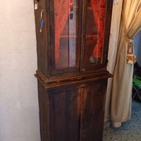 Mobile con vetrinetta in legno anni '40