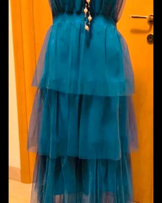 Abito in tulle blu-navy tg 42