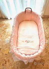 CULLA IN VIMINI CON RUOTE ANNI 50-60