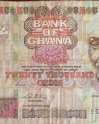 Rara banconota 20,000 Cedis - Ghana
