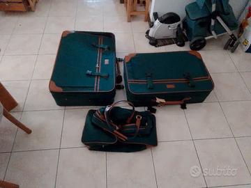 Set di 3 valigie verdi