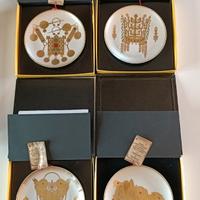 Lotto di 4 piatti MORBELLI Porcellana Oro 24 K