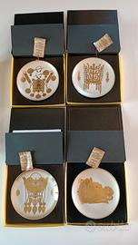 Lotto di 4 piatti MORBELLI Porcellana Oro 24 K