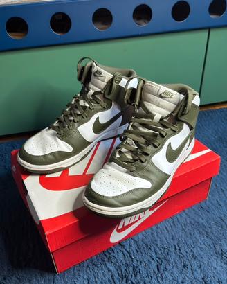 Nike dunk high verde e bianco tg.44