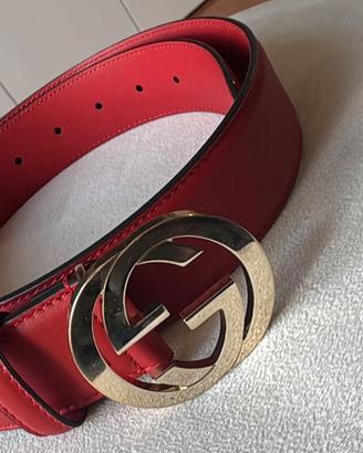 Cintura gucci rossa