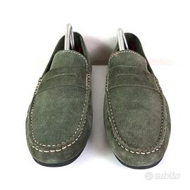 MOCASSINO UOMO PELLE VERDE BATA 43 USATO SCARPA CL