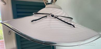 Lampadario in vetro di Murano- Cappellino bianco