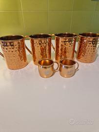 Set di boccali in rame per Moscow Mule