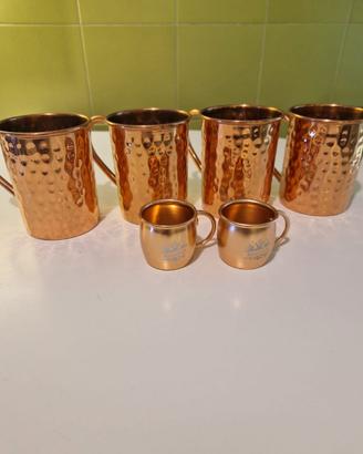 Set di boccali in rame per Moscow Mule
