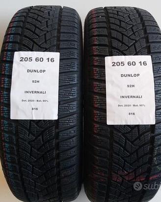 2 gomme 205 60 16 dunlop a816