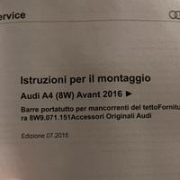 Barre portatutto Audi A4 Avant 2020 ORIGINALI