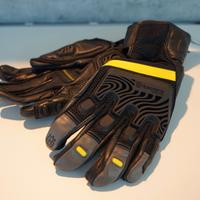 Guanti Moto Husqvarna Scalar Gloves Nero e Giallo