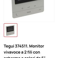 Monitor vivavoce Tegui 374511, un videocitofono a 