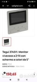 Monitor vivavoce Tegui 374511, un videocitofono a 