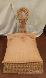 Sedia in rattan e metallo