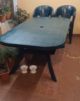 Tavolo da giardino allungabile + 8 sedie 150 euro
