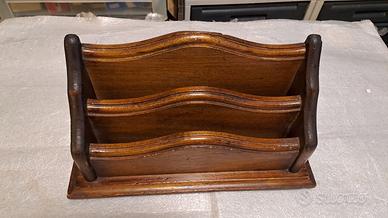 Portalettere da scrivania in legno vintage