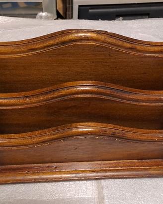 Portalettere da scrivania in legno vintage