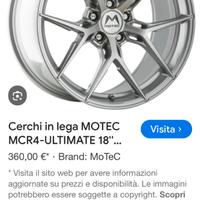 Cerchi motek 18 era 45 per gruppo vag