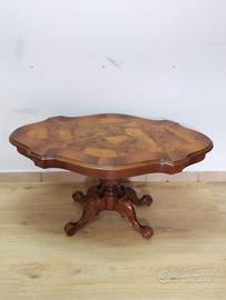 TAVOLINO A BISCOTTO-VELA CON PIANO INTARSIATO  