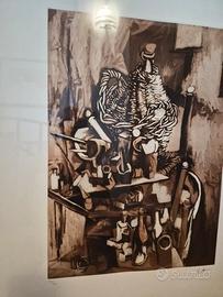 quadro  Renato Guttuso Titolo Damigiane