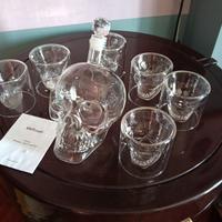 Set decanter whisky vodka rum teschio party bar