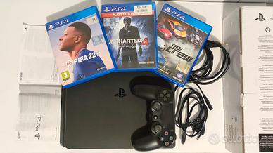 Playstation 4 Slim + controller NO DRIFT + 3 gioch
