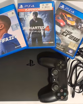Playstation 4 Slim + controller NO DRIFT + 3 gioch