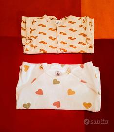 2 Tutine pigiama Petit Bateau 24 mesi/86 cm