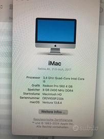 Apple iMac 21" 3,4 GHz Quad-Core Intel Core 15