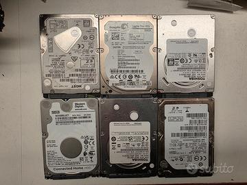 Lotto 6 HDD SATA 2,5 500GB Toshiba HGST WD