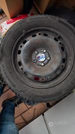 set 4 ruote invernali 185/60 r15 cerchi in acciaio