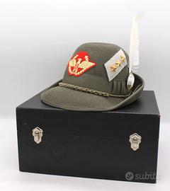 Cappello Alpino piuma bianca + custodia
