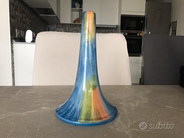 Portacandela ceramica dipinta a mano