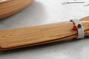 Coppia di Remi Artigianali in Legno Pregiato