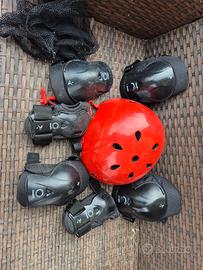 Casco e protezioni x roller/skate