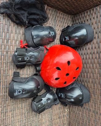 Casco e protezioni x roller/skate