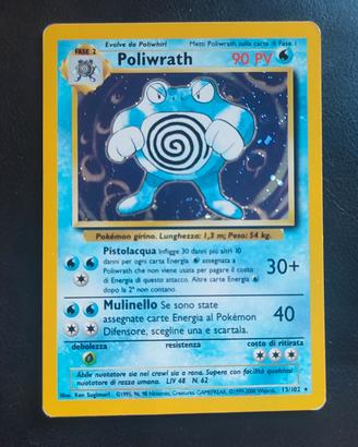 Carta Pokémon Poliwrath holo rara 13/102 ita