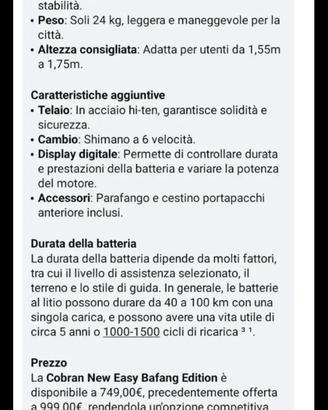 bici elettrica pedalata assistita 