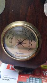 OROLOGIO DA MURO IN LEGNO CON METEO E MIS.UMIDITA'