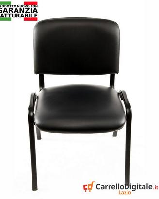 Sedia Imbottita in Eco Pelle NERO