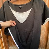 T-shirt donna  bicolor con borchie marca Oviesse