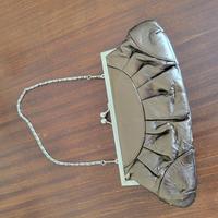Clutch Vintage Elegante in Similpelle Bronzo 