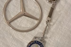 Mercedes portachiavi e fregio d epoca 