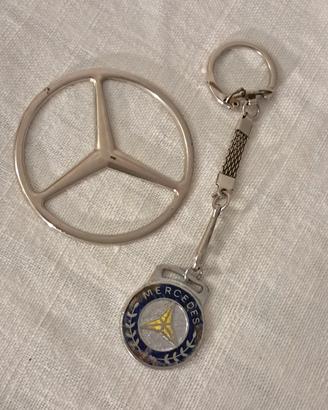 Mercedes portachiavi e fregio d epoca 