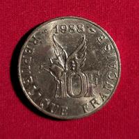 10 franchi francese centenario Garros 1988