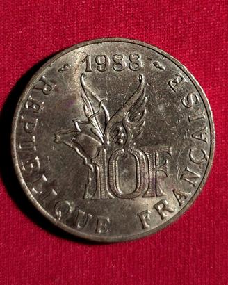 10 franchi francese centenario Garros 1988