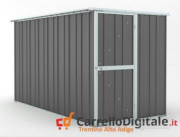 deposito attrezzi giardino 175x307cm grigio scuro