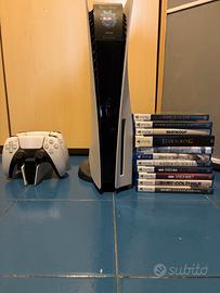 PS5 Disco+ DualSense edge + 2 Joustick + 11 Giochi